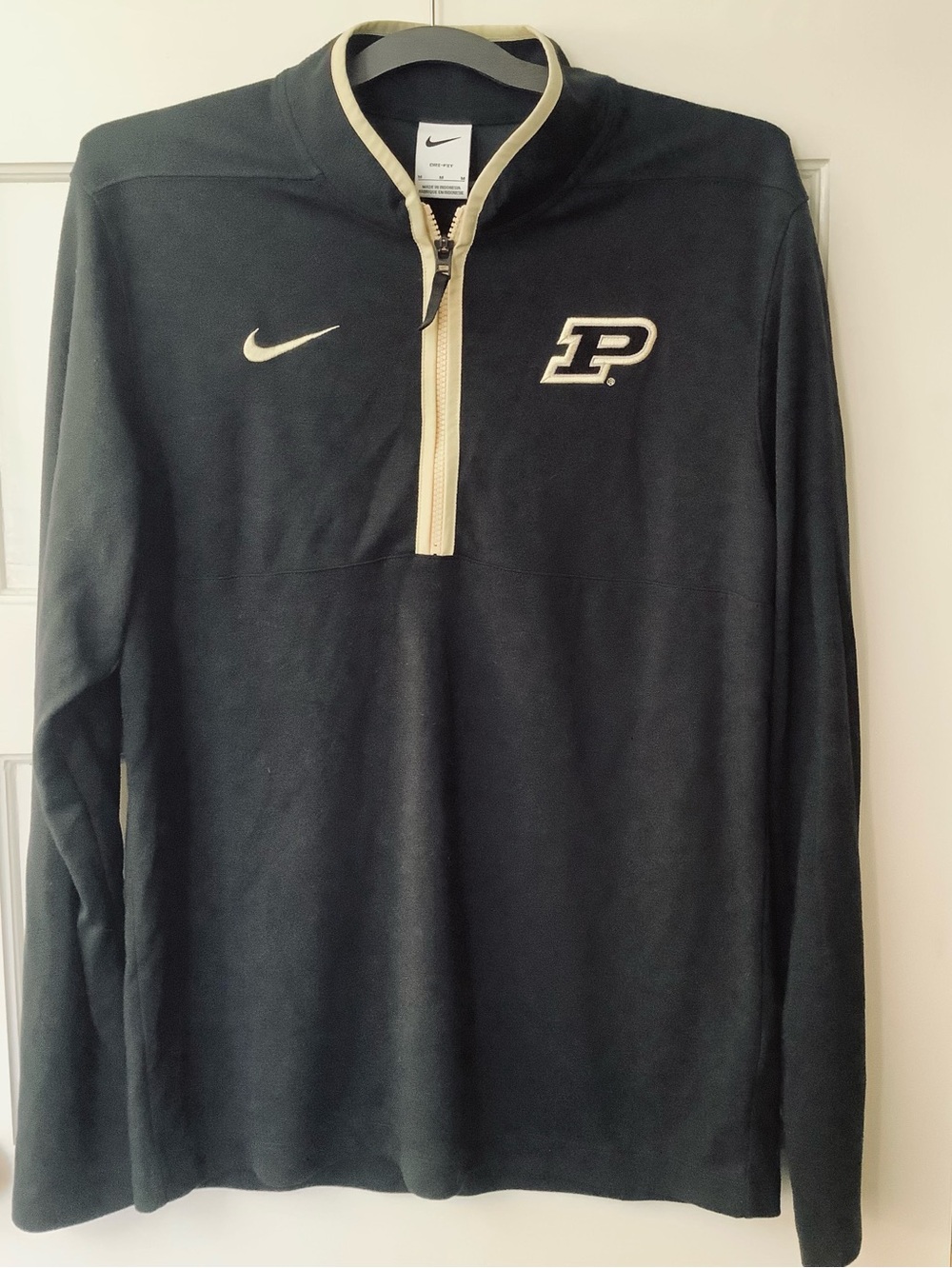 Purdue Boilermakers Black Nike Training Quarter Zip Pullover, Men’s M